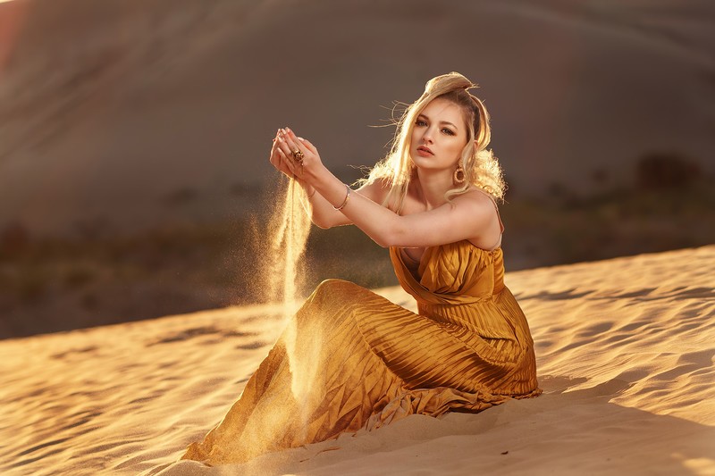blonde, girls, model, hd, desert, photoshoot