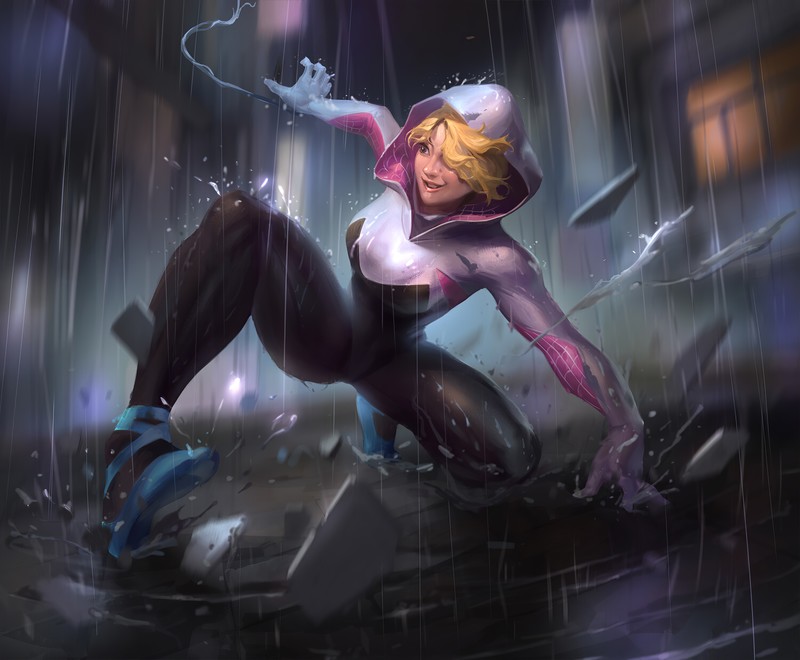 gwen stacy, superheroes, cosplay, hd, 4k, artstation