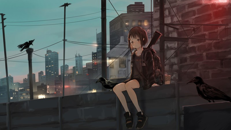 anime girl, anime, artist, artwork, digital art, hd, 4k