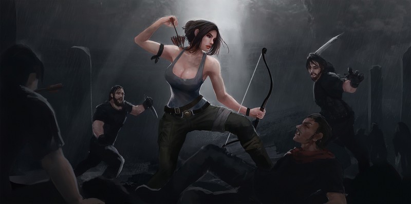 tomb raider, lara croft, artwork, hd, artwork, digital art, artstation, 4k