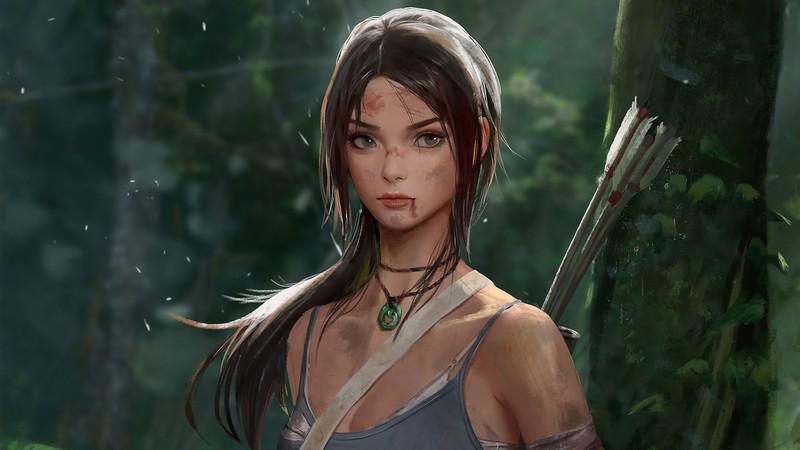 tomb raider, lara croft, artwork, hd, artwork, digital art, artstation, 4k
