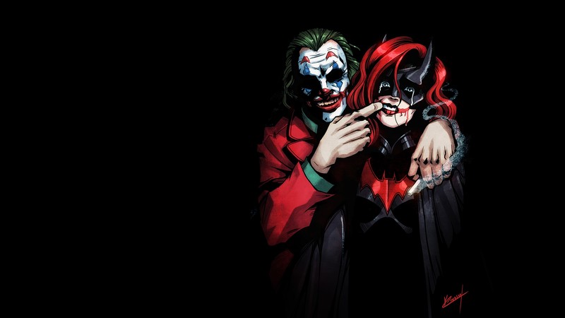 joker, batgirl, supervillain, superheroes, hd, 4k, deviantart