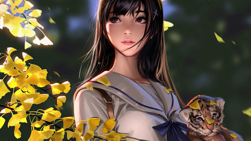 anime girl, anime, cub, hd, artist, artwork, digital art, artstation
