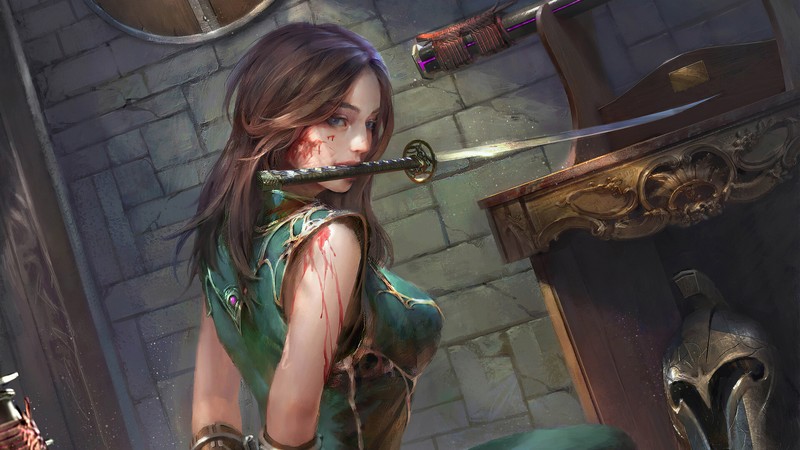 artist, hd, 4k, artwork, artstation, warrior, fantasy girls