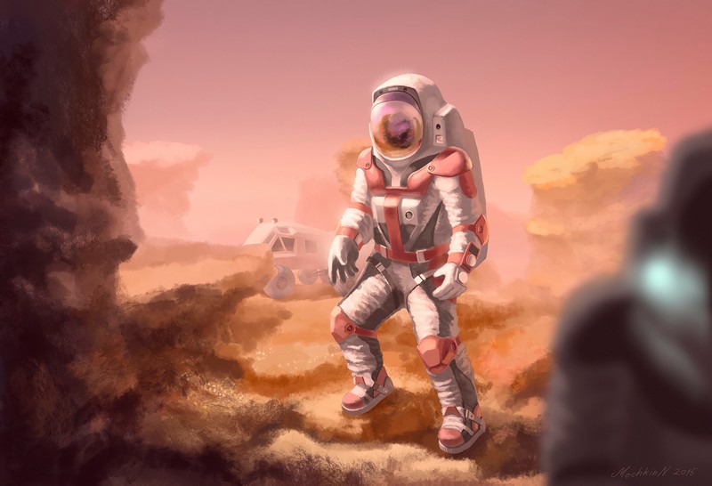 astronaut, artist, hd, 4k, artwork