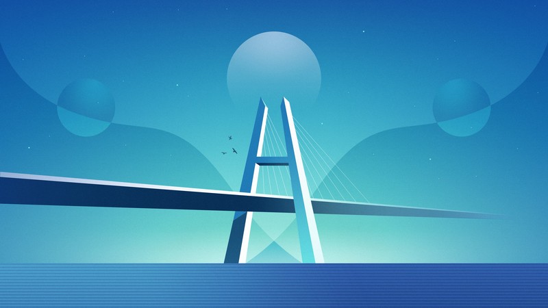 bridge, artist, artwork, digital art, hd, 4k