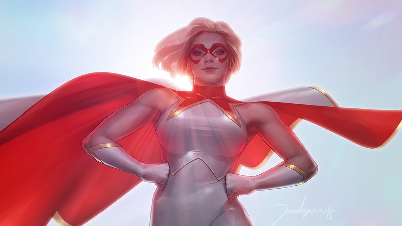 star girl, superheroes, marvel, hd, 4k, artstation