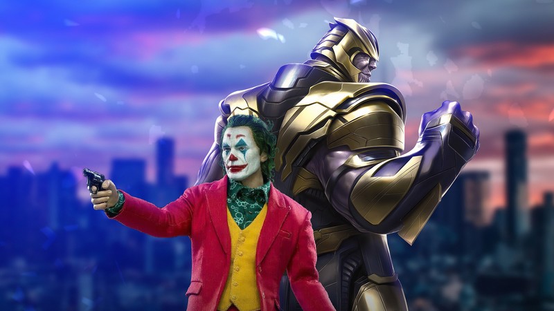 joker, hd, 4k, superheroes, artwork, artstation, thanos
