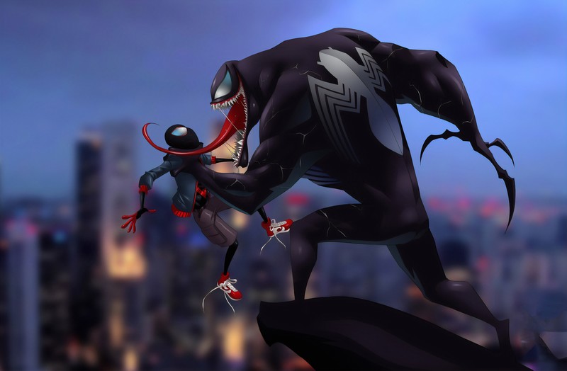 spiderman, venom, hd, 4k, superheroes, supervillain