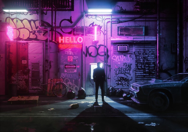 artist, artwork, digital art, hd, 4k, neon, artstation