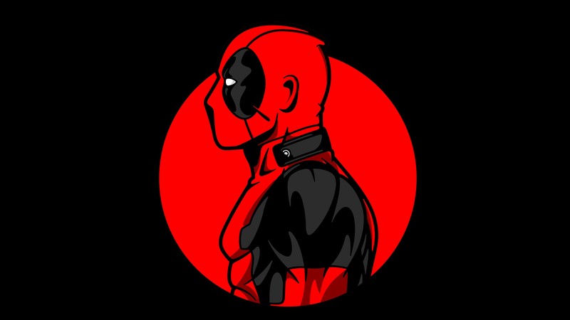 deadpool, superheroes, artist, artwork, digital art, hd, 4k, minimalism, minimalist, behance