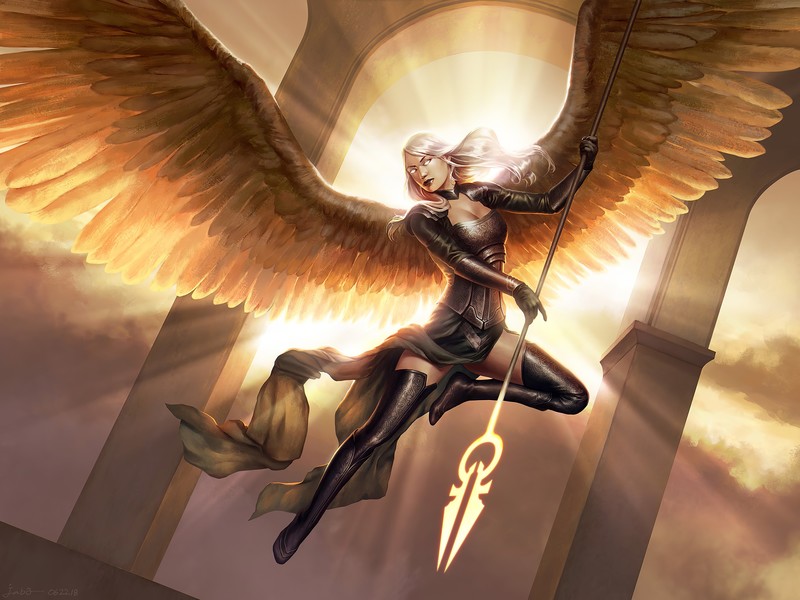 angel, wings, artist, artwork, digital art, hd, 4k