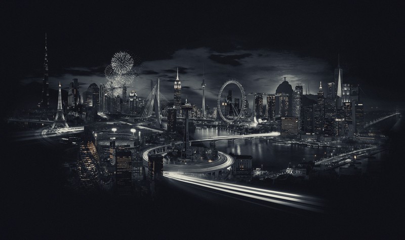 skyline, buildings, photography, hd, behance