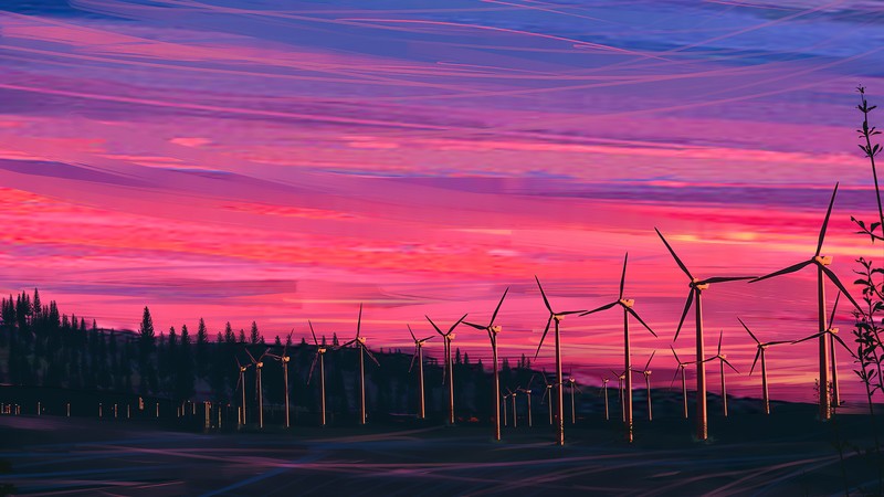 windmill, artist, artwork, digital art, hd, 4k, artstation