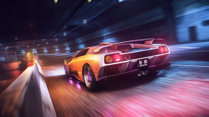 lamborghini, cars, hd, 4k, neon