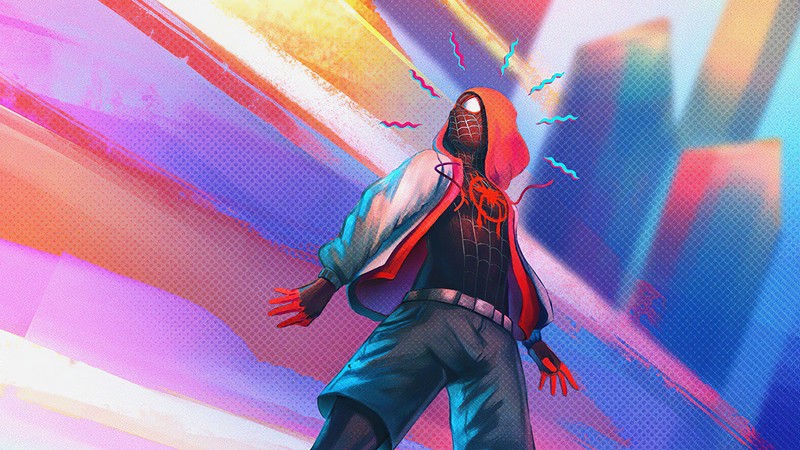 spiderman into the spider verse, spiderman, gwen stacy, superheroes, artist, artwork, digital art, hd, 4k
