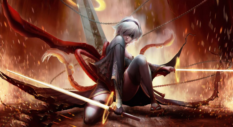 nier automata, games, hd, artist, artwork, digital art, artstation, 4k