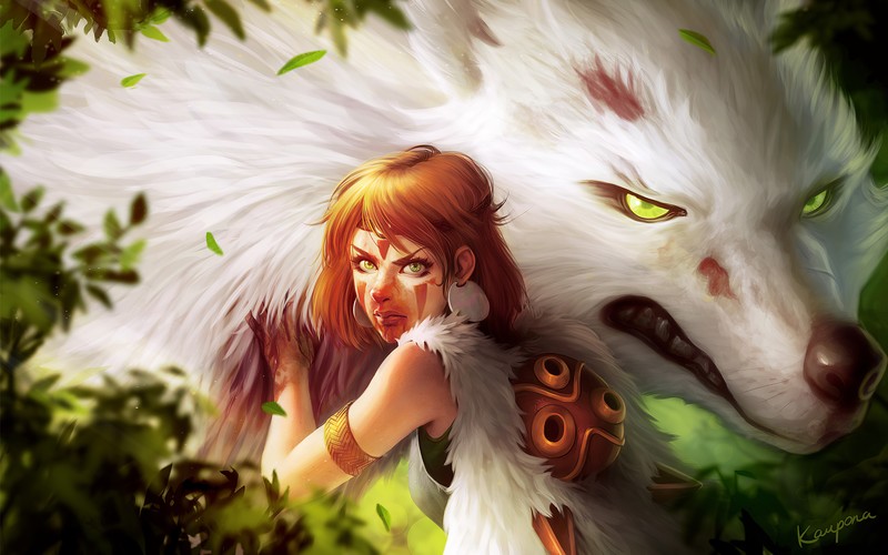 princess mononoke, artist, digital artist, artwork, hd, artstation