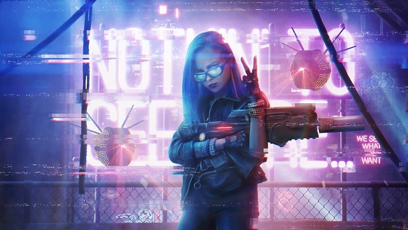 cyberpunk, neon, artist, artwork, digital art, hd, 4k, artstation