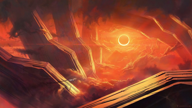 eclipse, artist, artwork, digital art, hd, 4k, artstation