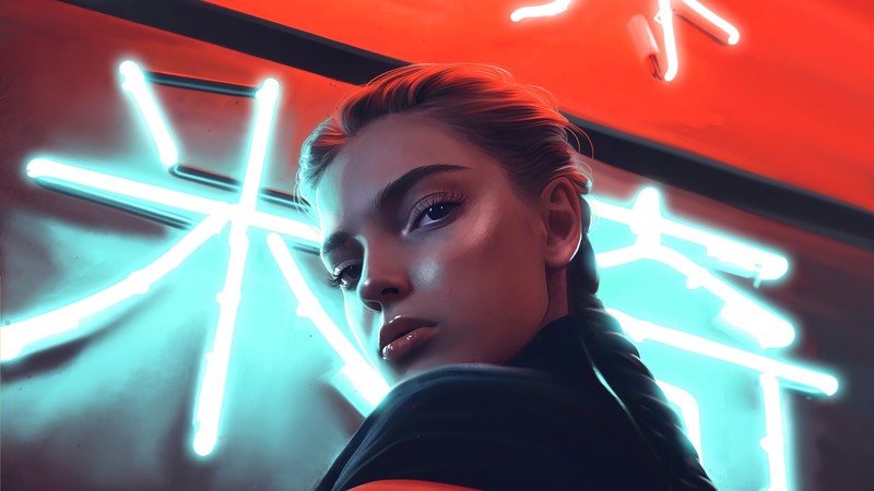 artist, artwork, digital art, hd, artstation, neon