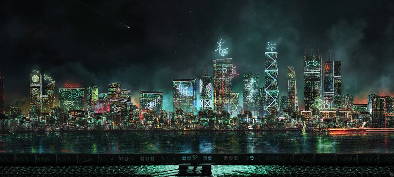 cyberpunk, city, artist, artwork, digital art, hd, 4k, buildings, night, deviantart