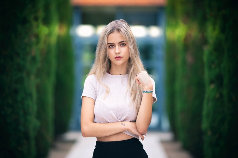 blonde, girls, model, hd, depth of field
