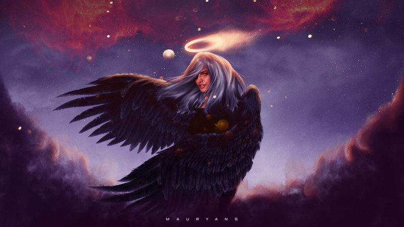 angel, wings, artist, artwork, digital art, hd, 4k, artstation