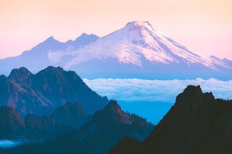 sea of clouds, nature, hd, mountains, morning