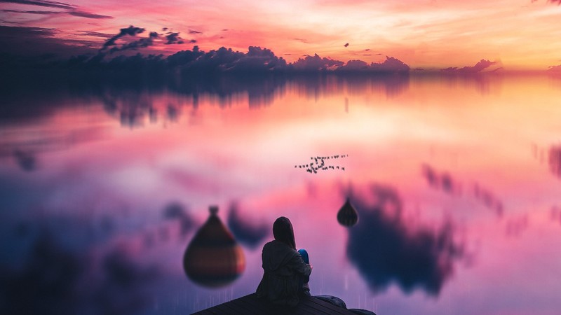 artist, artwork, digital art, hd, 4k, air balloon
