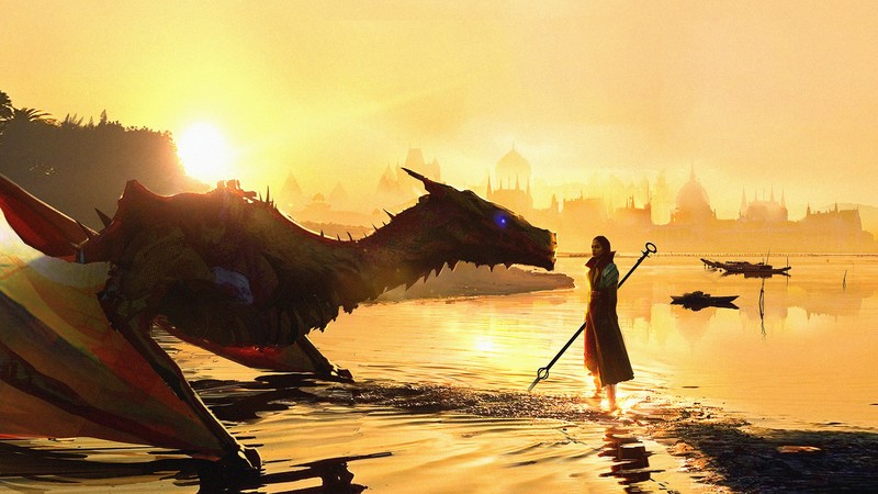 dragon, artist, artwork, digital art, hd, artstation