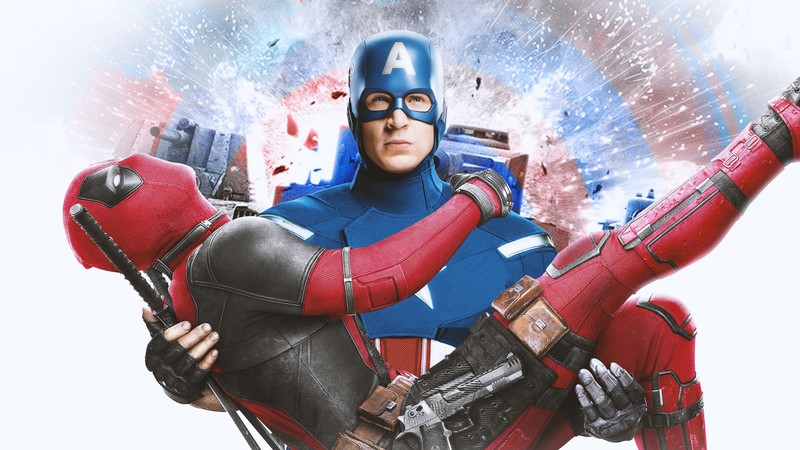 captain america, hd, superheroes, behance, deadpool