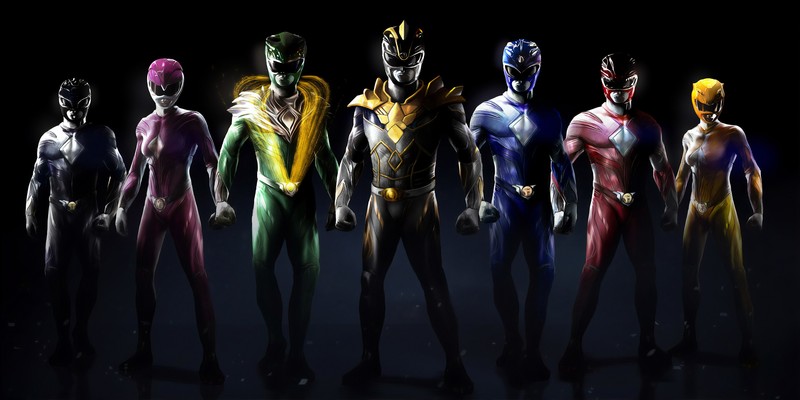 power rangers, superheroes, hd, 4k, artstation