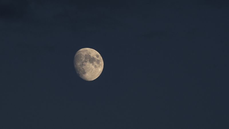 moon, sky, astronomy, space, 4k
