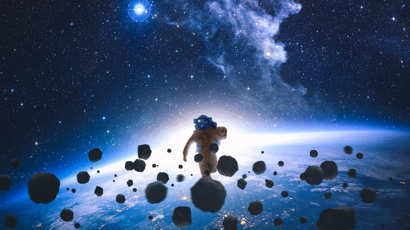 astronaut, artist, artwork, digital art, hd, 4k
