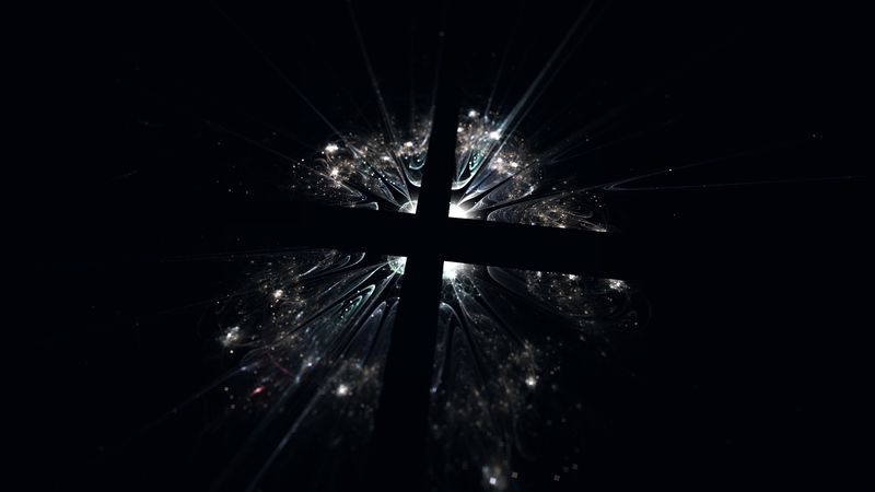 fractal, dark, lines, intersection, abstraction, 4k