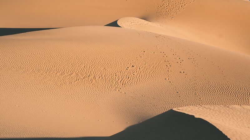 desert, dunes, aerial view, hills, sand, 4k