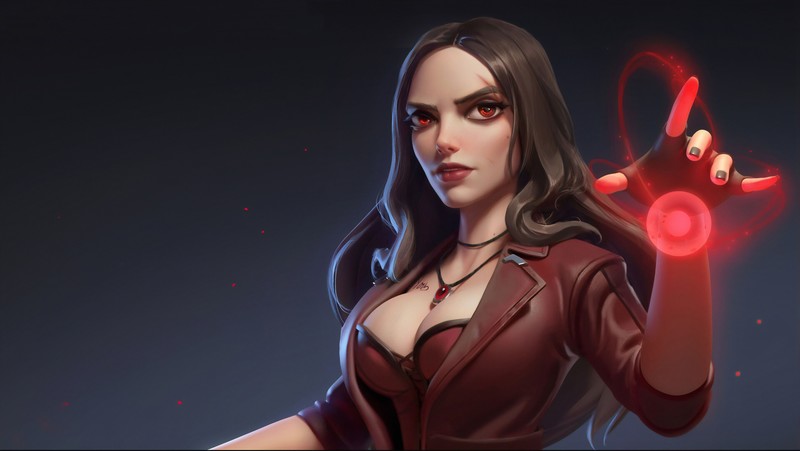 scarlet witch, superheroes, marvel, hd, artstation, 4k