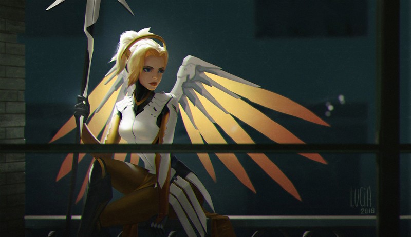 mercy overwatch, overwatch, games, xbox games, ps games, pc games, hd, 4k, artstation