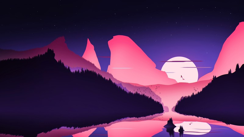 retro, landscape, artist, artwork, digital art, hd, 4k, deviantart