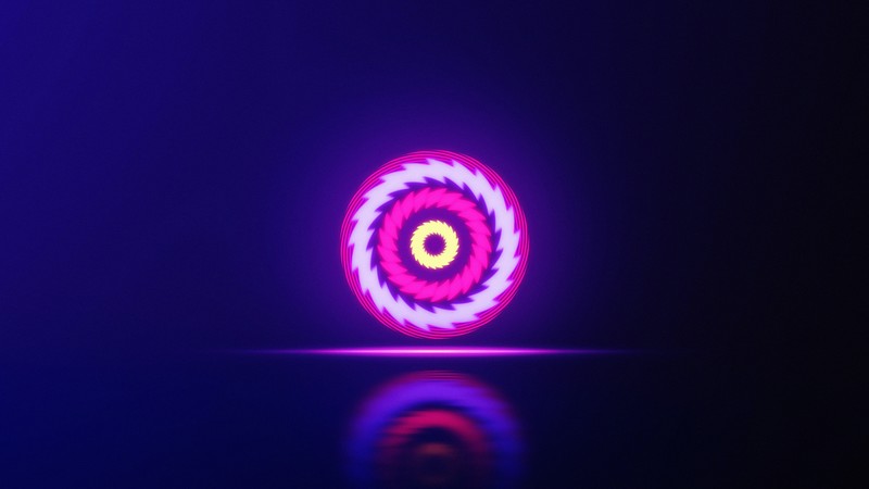 neon, sphere, abstract, digital art, hd, 4k