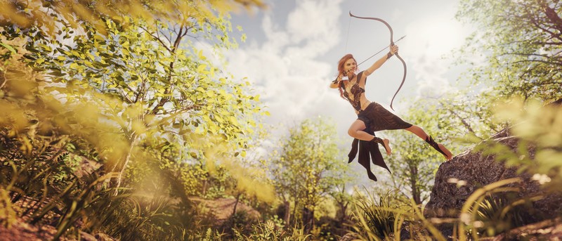 fantasy girls, archer, artist, artwork, digital art, hd, 4k, deviantart