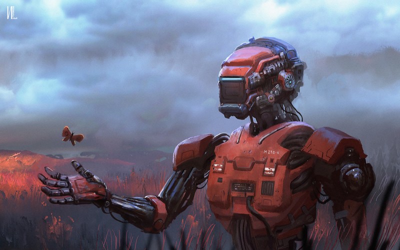 robot, artist, artwork, digital art, hd, 4k, deviantart