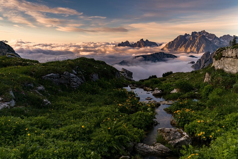 mountains, landscape, clouds, nature, hd, 4k, 5k