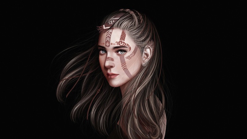 fantasy, portrait, artist, artwork, digital art, hd, 4k, oled, black, dark