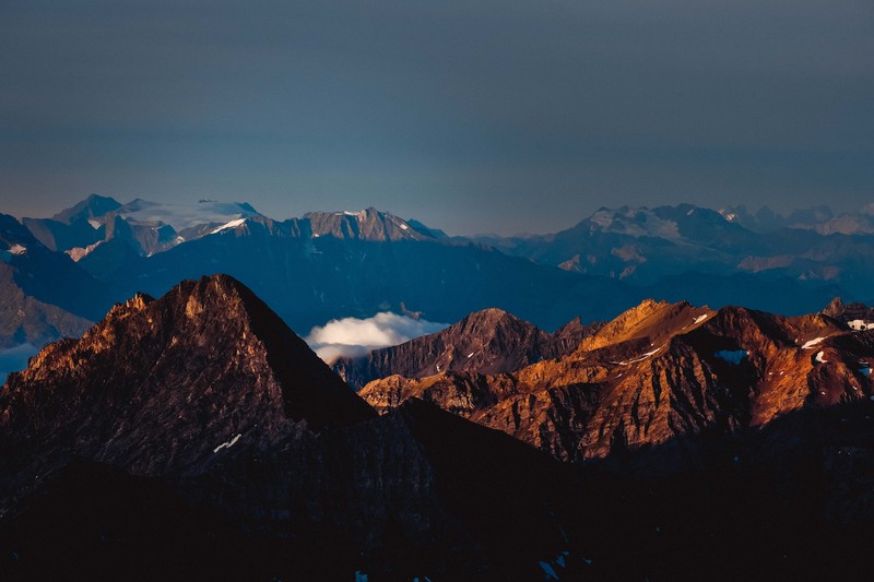 dawn, sky, mountains, nature, hd, 4k, 5k