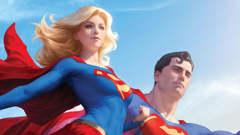 superman, supergirl, hd, 4k, superheroes, artwork
