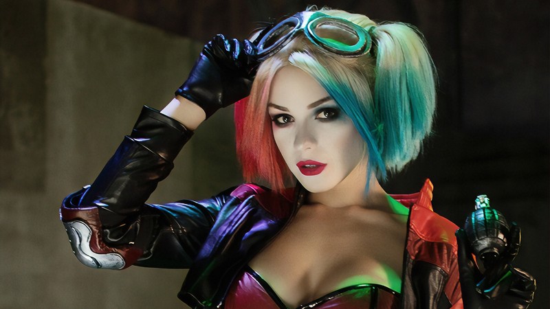 harley quinn, supervillain, cosplay, hd