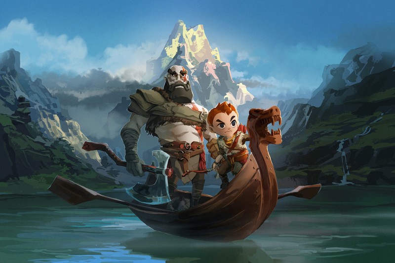 god of war 4, god of war, 2018 games, games, ps games, hd, 4k, kratos, atreus, deviantart