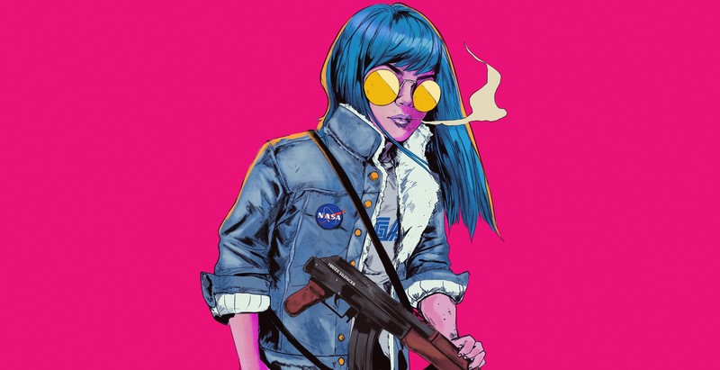 women, artist, smoking, artwork, digital art, hd, 4k